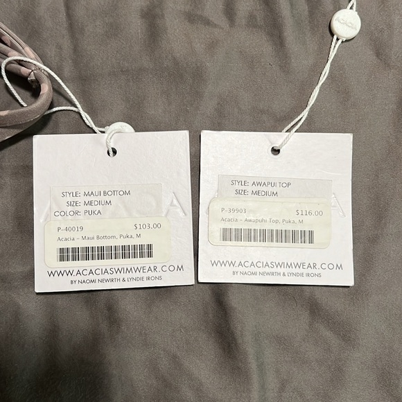 NWT - Acacia Swimwear Awapui Top and Maui Bottom- Bikini Set - Picture 5 of 5